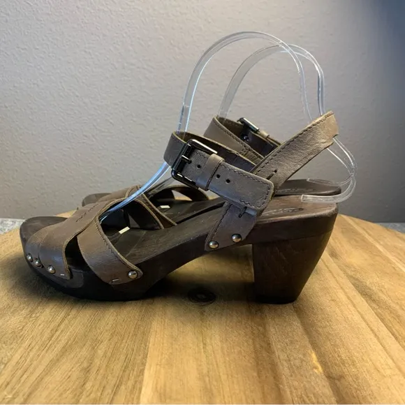 Softclox Gray and Brown Mules with Comfortable Clog Design