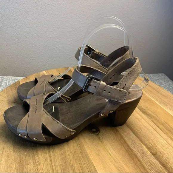 Softclox Gray and Brown Mules with Comfortable Clog Design