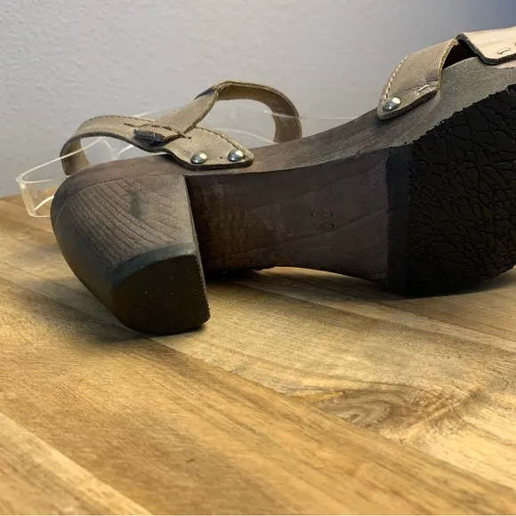 Softclox Gray and Brown Mules with Comfortable Clog Design