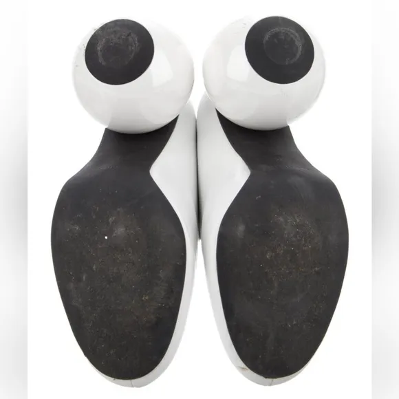 Solace London unique sculptural white slip on mules size 39