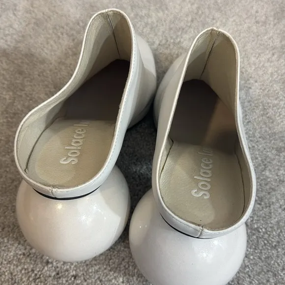 Solace London unique sculptural white slip on mules size 39