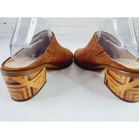 Sole Society Tammie Brown Leather Mules Women’s Size 10M