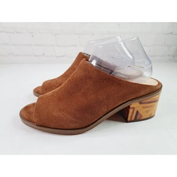 Sole Society Tammie Brown Leather Mules Women’s Size 10M