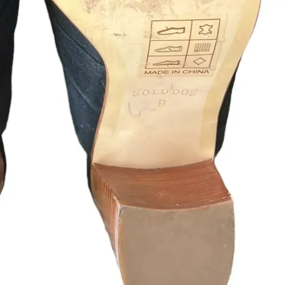 SOLUDOS - Lani Bow Suede Heeled Mules Sz 9