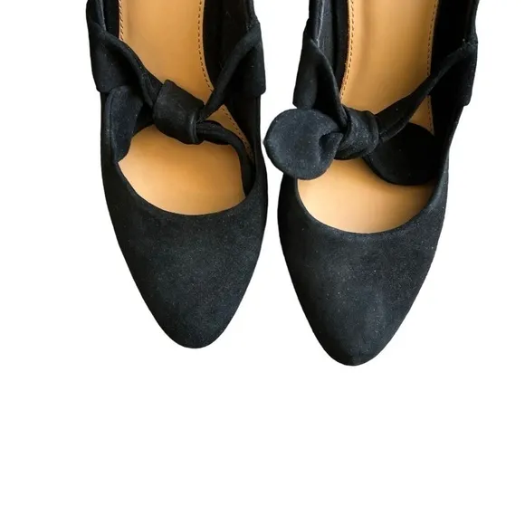 SOLUDOS - Lani Bow Suede Heeled Mules Sz 9