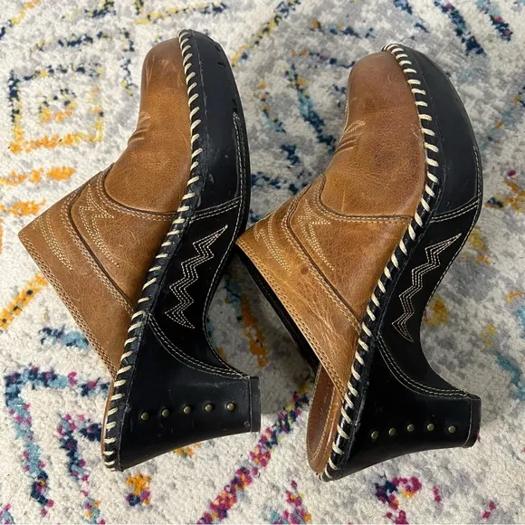 Sonora Women’s Isabella Leather Clogs Brown Size 8 Western mule