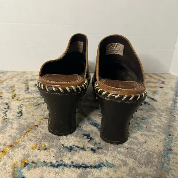 Sonora Women’s Isabella Leather Clogs Brown Size 8 Western mule