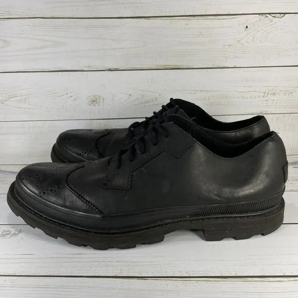 Sorel Madson Wingtip Oxfords Mens Size 10.5 Black Waterproof Leather Low Ankle