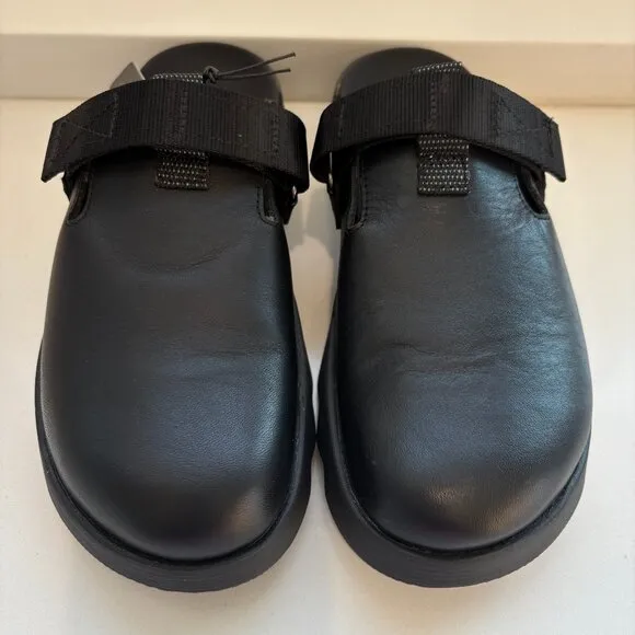 Sorel Viibe Clogs Leather Slip On Mules Black Size 7 NEW