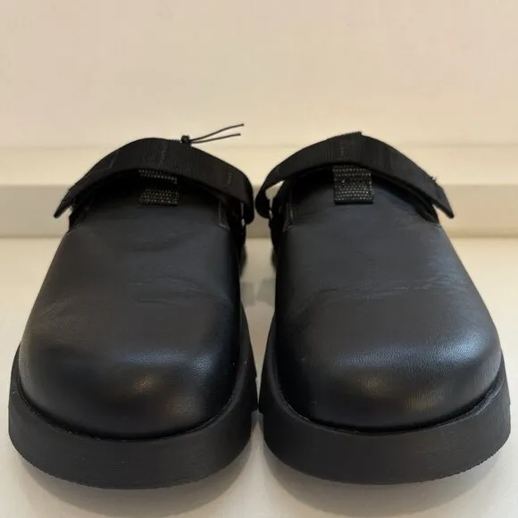 Sorel Viibe Clogs Leather Slip On Mules Black Size 7 NEW