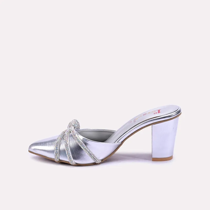 Sorrel Silver Bridal Mules 0431260