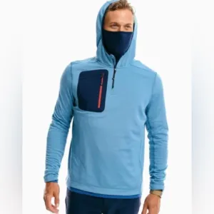 Southern Tide Lockwood Fleece Performance Quarter Zip Hoodie French Lilac