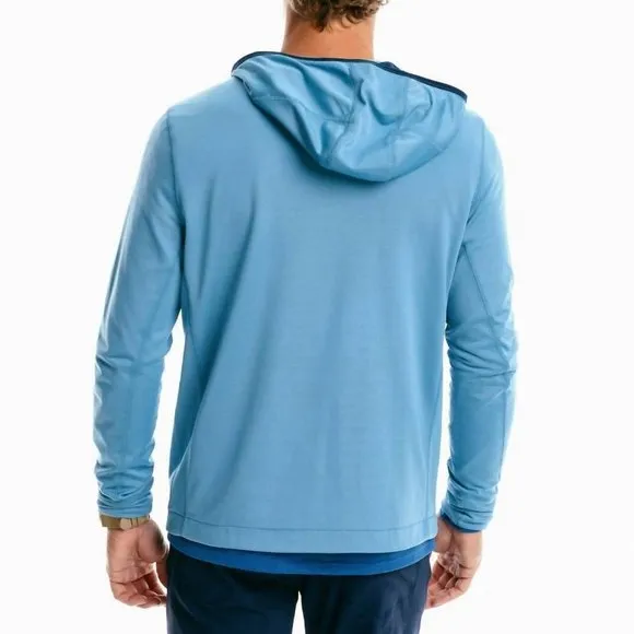 Southern Tide Lockwood Fleece Performance Quarter Zip Hoodie French Lilac