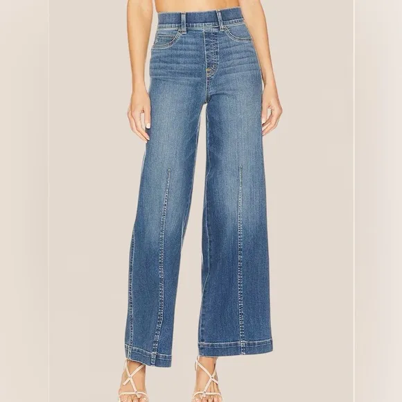 SPANX | Seamed Front Wide Leg Jean in Vintage Indigo Size Small