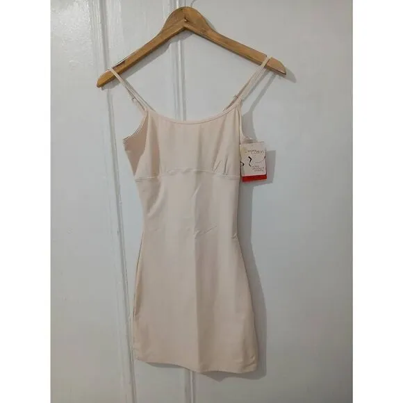 Spanx womens small beige nude shapewear slip dress adjustable straps