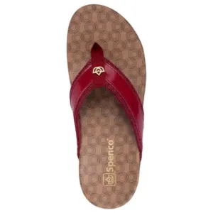Spenco Orthotic Women's Cabo Flip-Flop Size US 10 D Wide, RED