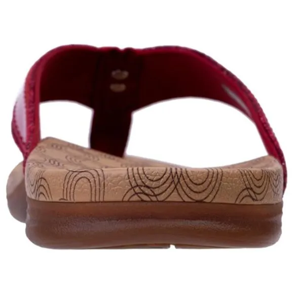 Spenco Orthotic Women's Cabo Flip-Flop Size US 10 D Wide, RED