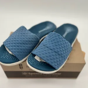 Spenco Women's Hanna Slide Sandal, Bluestone, 6 Wide
