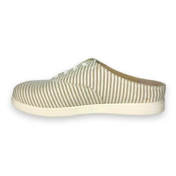 Spenco Santa Rose Orthopedic Mules &quot;Tan Stripe&quot; Women's 7D (Wide)