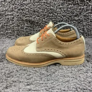 SPERRY Leather TOP SIDER Gold Cup Wingtip Oxfords Two Tone  Mens Size 8.5 M
