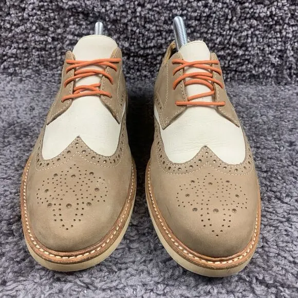 SPERRY Leather TOP SIDER Gold Cup Wingtip Oxfords Two Tone  Mens Size 8.5 M