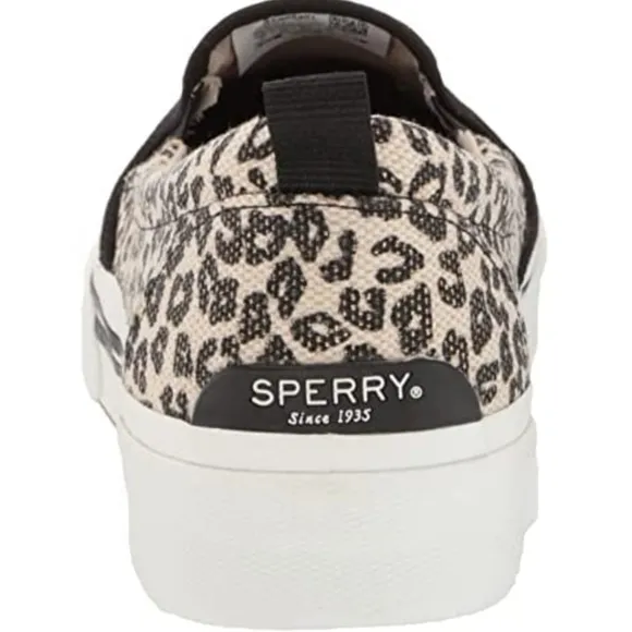 Sperry Leopard Slip Ons Women's Wave Canvas Sneaker 🌟 NWT