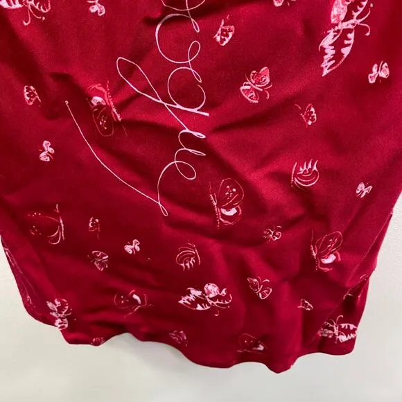 Splendid x 125 Vogue Red V-Neck Chemise Slip Dress Women Small NWT 90's Inspired