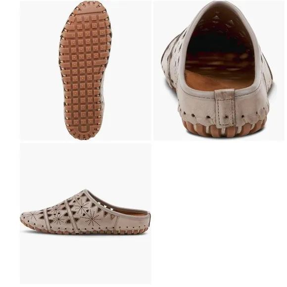 Spring Step Grey Fusilade Leather Mule size US 7/ EU 37