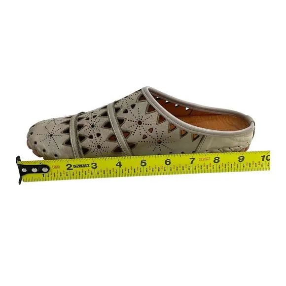 Spring Step Grey Fusilade Leather Mule size US 7/ EU 37