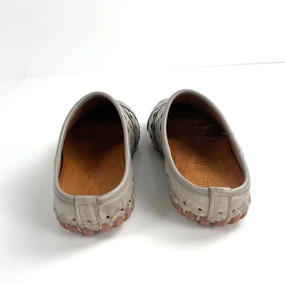 Spring Step Grey Fusilade Leather Mule size US 7/ EU 37