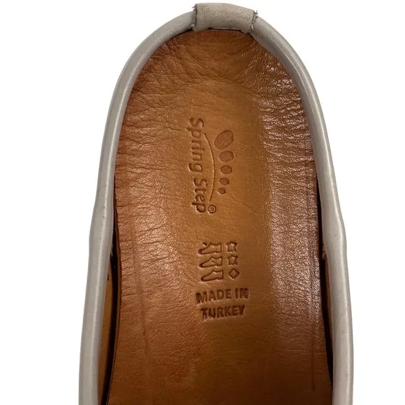 Spring Step Grey Fusilade Leather Mule size US 7/ EU 37
