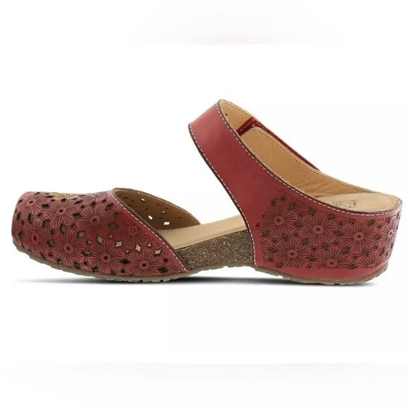 Spring Step L’Artiste Ananá-Blum Clogs Multi Colored Floral Bohemian Size 6.5