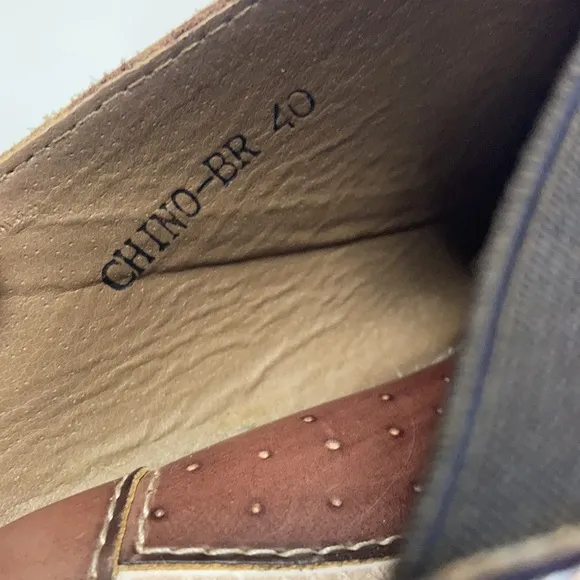 Spring Step L’Artiste brown hand painted clog Chino Clog mule open back comfort