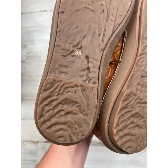 Spring Step LArtiste LOTUSCAM Brown Leather Floral  LaceUp Oxford Shoes EU38