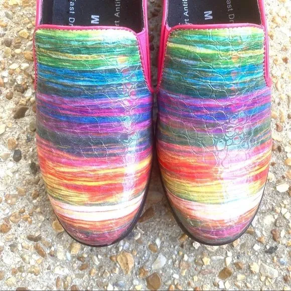 Spring Step SKITELZ Comfort Rainbow Loader Clogs 8