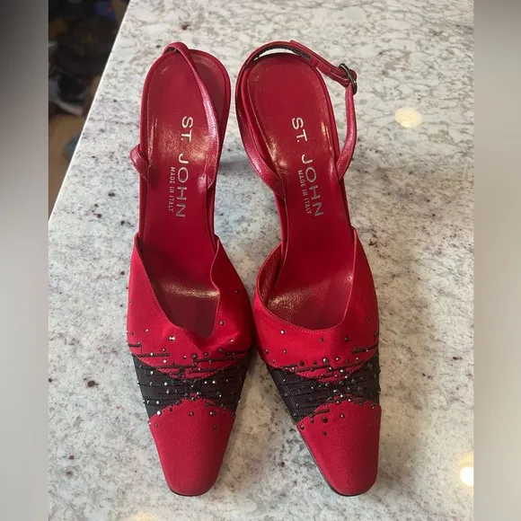 St. John Slingback Heels -‎ Size 6