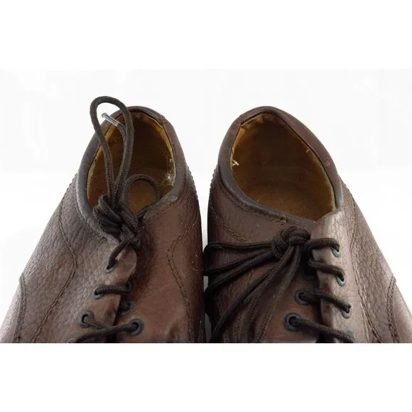 St. John's Bay Shoes Sz 8 M Round Toe Brown Derby Oxfords Leather Men‎