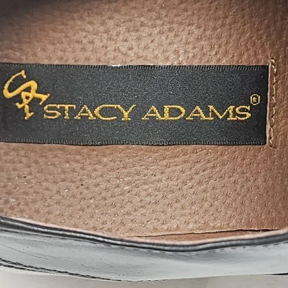 Stacy Adams Black Snake Skin Leather Oxfords, Men's 9.5
