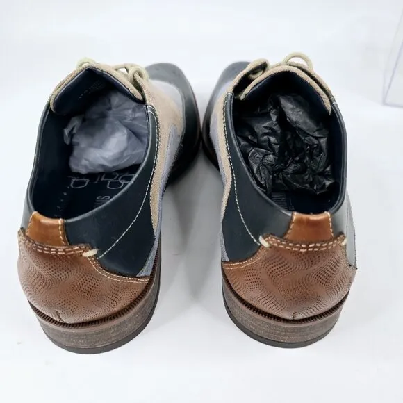 Stacy Adams Kitt Wingtip Leather Oxfords Multicolor Two-Tone Men's Size 11 NWB
