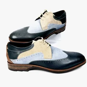 Stacy Adams Kitt Wingtip Leather Oxfords Multicolor Two-Tone Men's Size 11 NWB