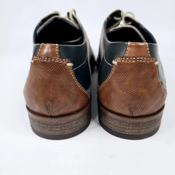 Stacy Adams Kitt Wingtip Leather Oxfords Multicolor Two-Tone Men's Size 11 NWB