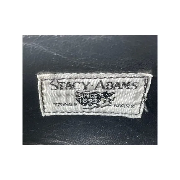 Stacy Adams Madison Black Cap Toe Oxfords, Leather, Tie up, Exc Cond, Men's 14D