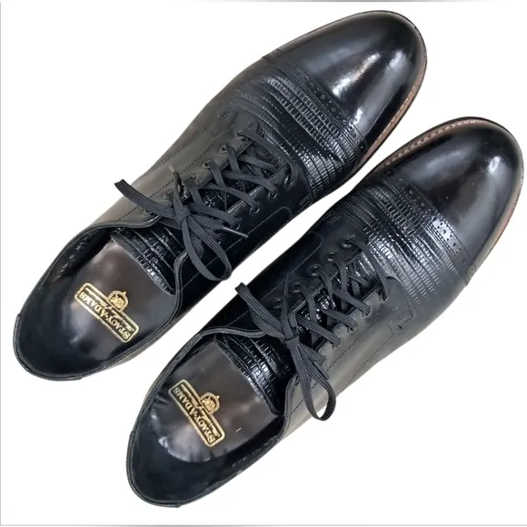 Stacy Adams Madison Lizard Cap Toe Oxford Size 11.5D