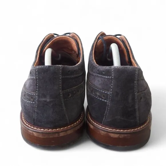 Stacy Adams Marligan Suede Wingtip Oxfords &quot;Dark Gray&quot; 25616-001 Men's 12M
