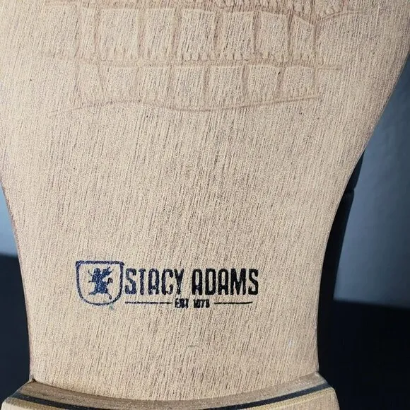 Stacy Adams Mens Cognac Dickinson Cap Toe Lace Up Oxford Dress Shoes Size 8.5 W