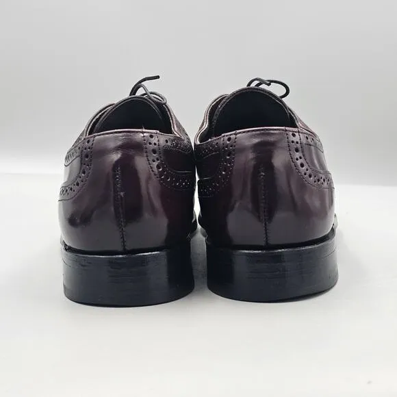 Stafford Men's Size 7 US Comfort Plus Burgundy USA-Made Wingtip Brogue Oxfords