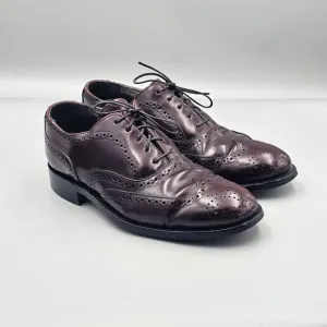 Stafford Men's Size 7 US Comfort Plus Burgundy USA-Made Wingtip Brogue Oxfords