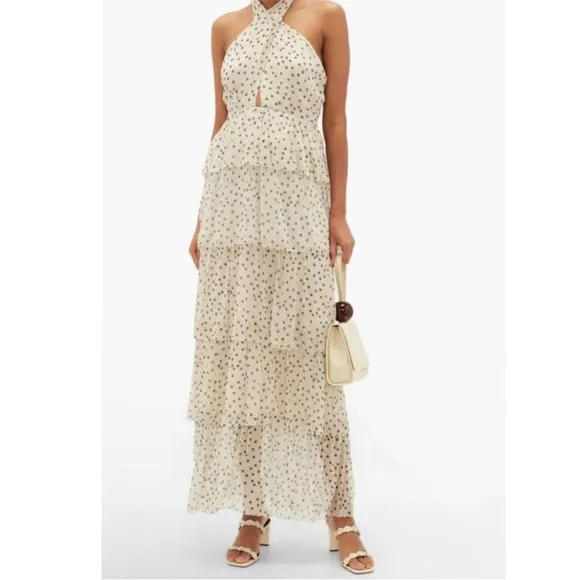 STAUD Frankie Daisy-Embellished Croc-Effect Mules Cream WhiteSize 39