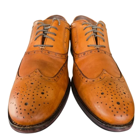 Steal of a Deal! Johnston &amp; Murphy Flex System Wingtip Oxfords, Size 13, Brown