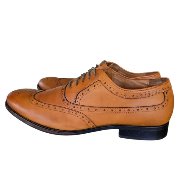 Steal of a Deal! Johnston &amp; Murphy Flex System Wingtip Oxfords, Size 13, Brown